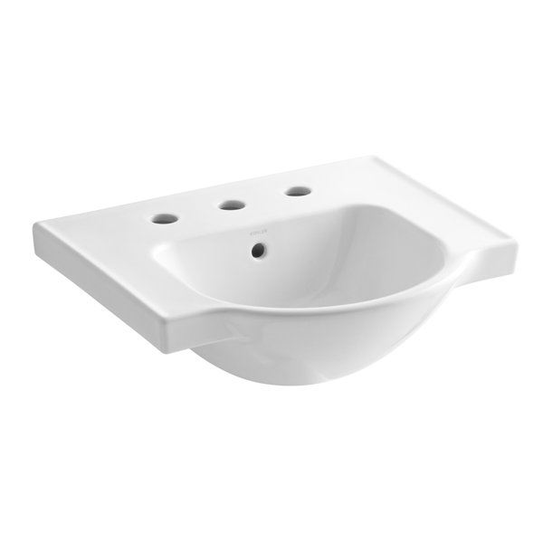 Kohler Veer™ Ceramic Pedestal Bathroom Sink with Overflow & Reviews Wayfair